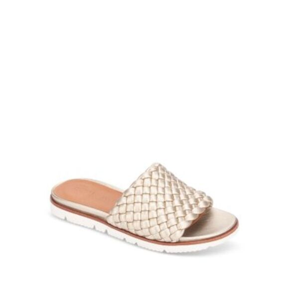 GENTLE SOULS KENNETH COLE Womens Beige Lavern Wedge Slip Sandals Shoes 5 M - Picture 1 of 4